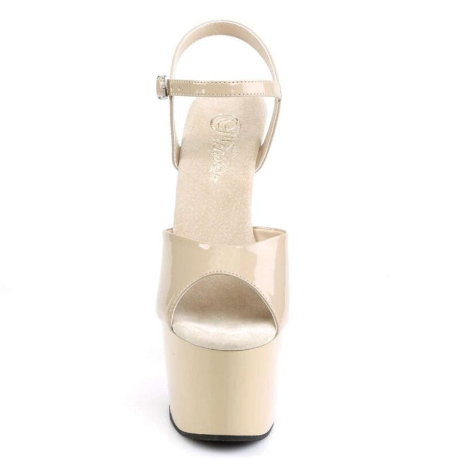 High Heels Pleaser | Pleaser Adore-709 Cream Patent/ Cream