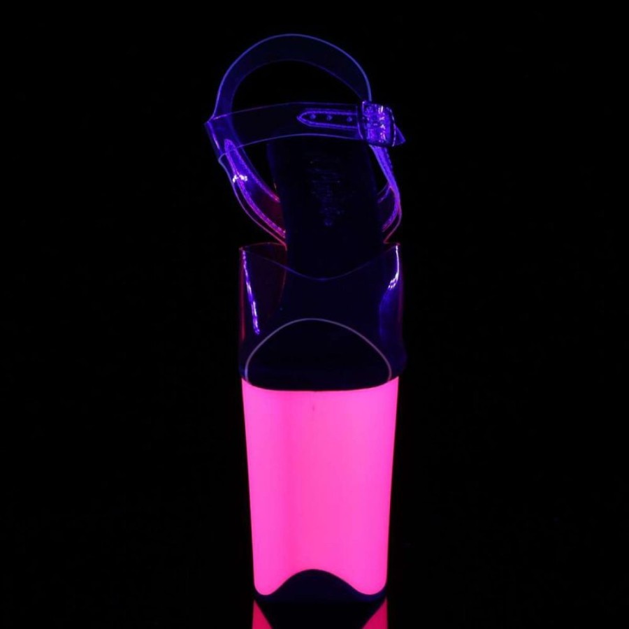 High Heels Pleaser | Pleaser Flamingo-808Uv Clear/Neon Pink