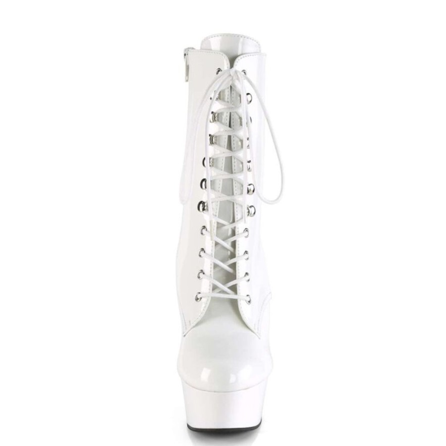 High Heels Pleaser | Pleaser Delight-1020 White Patent/White