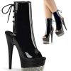 High Heels Pleaser | Pleaser Adore-1018-3 Black/Black-Pewter Rs