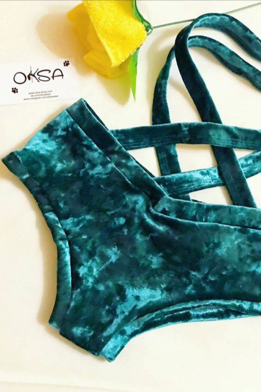 Pole Dance Wear Oksa Polewear | Oksawear Shorts Palma Velvet Green