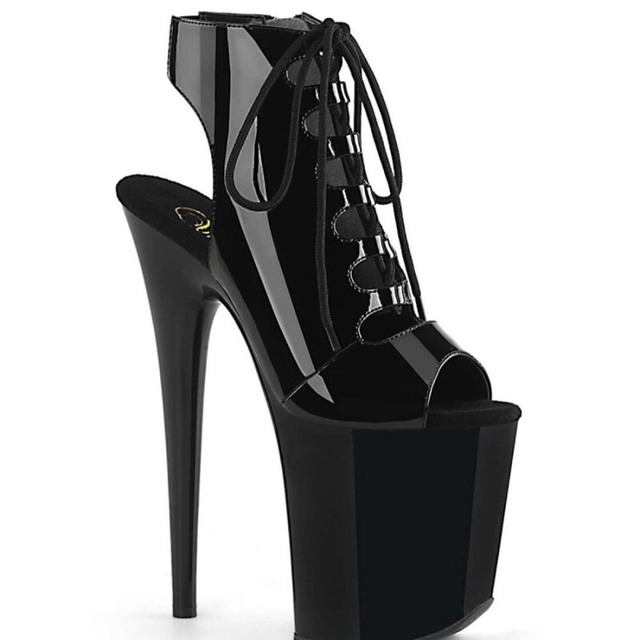 High Heels Pleaser | Pleaser Flamingo-800-20 Black Patent/Black