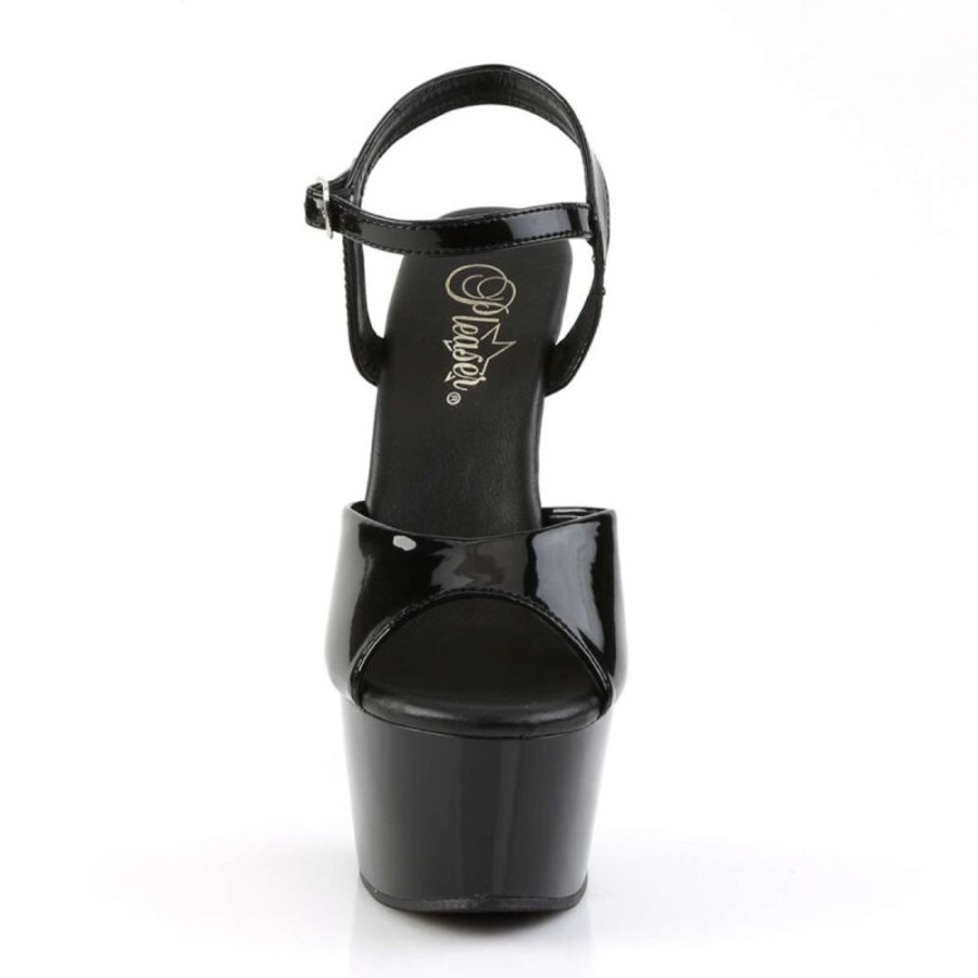 High Heels Pleaser | Pleaser Aspire-609 Black Patent/Black