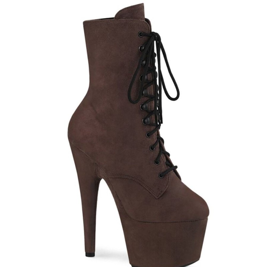 High Heels Pleaser | Pleaser Adore-1020Fs Plateau Ankle Boots Faux Suede Mocha