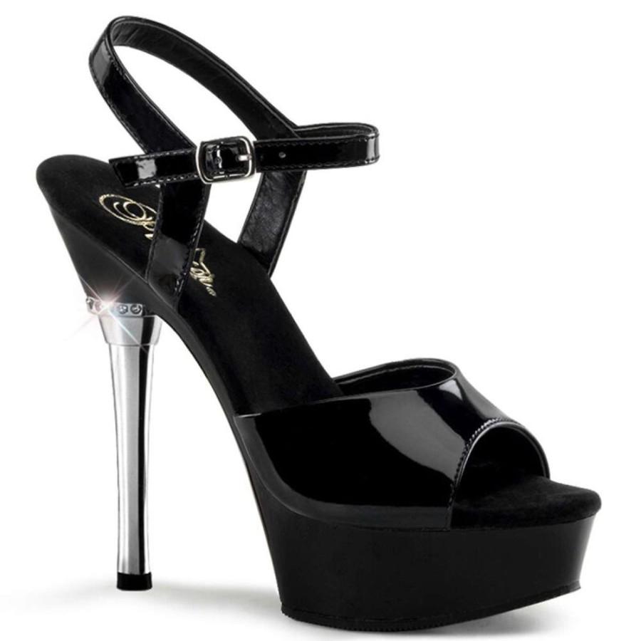 High Heels Pleaser | Pleaser Allure-609 Black Patent/Black