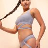 Pole Dance Wear Lunalae | Lunalae Top Kehlani Grey