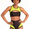 Pole Dance Wear Polerina | Polerina Top Black & Yellow