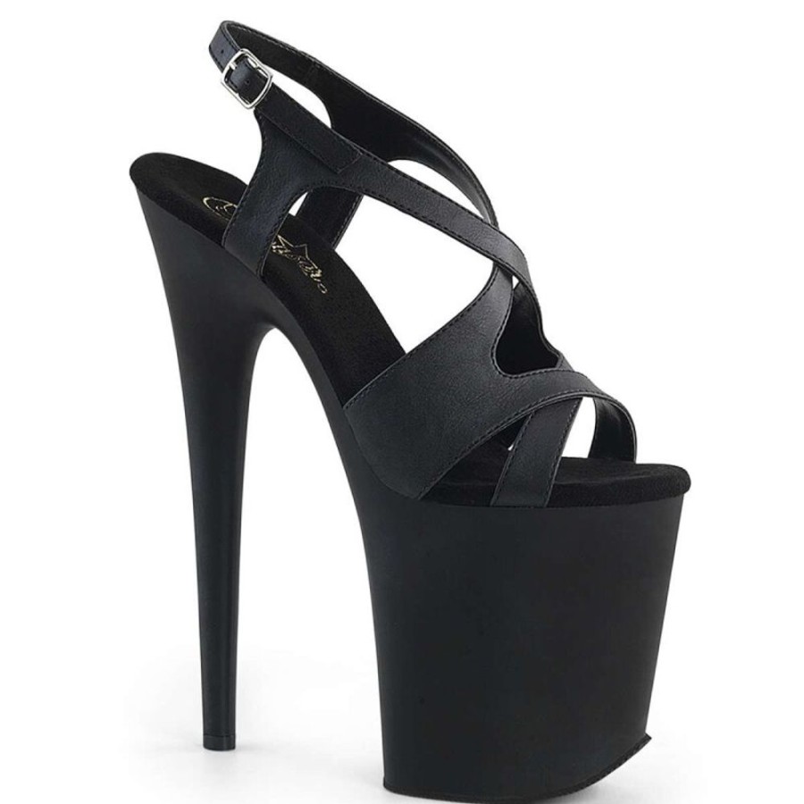 High Heels Pleaser | Pleaser Flamingo-831 Black Faux Leather/Black Mattte