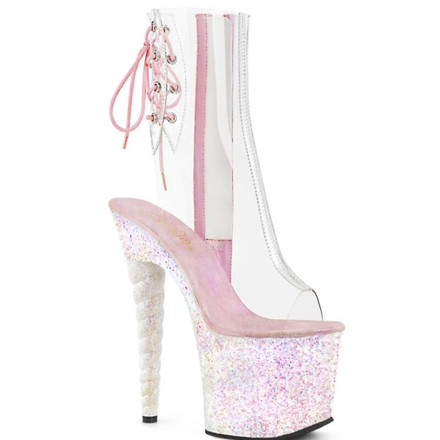 High Heels Pleaser | Pleaser Unicorn-1018C Clear/Opal Multi Glitter