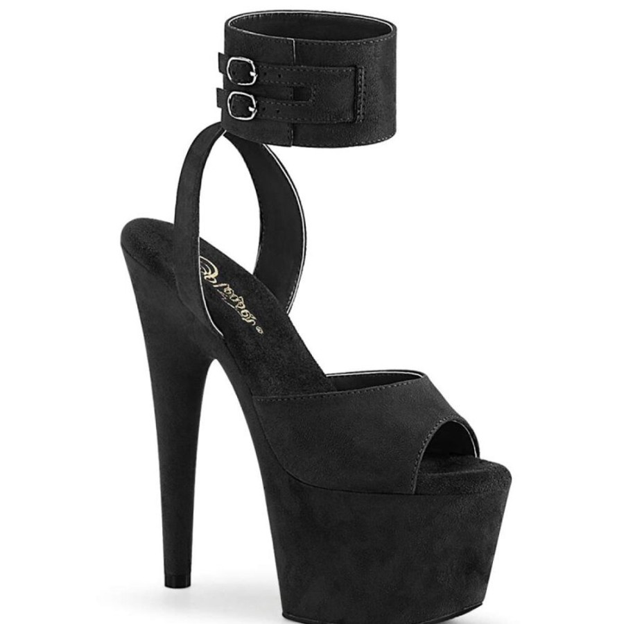 High Heels Pleaser | Pleaser Adore-791Fs Black Faux Suede/Black Faux Suede