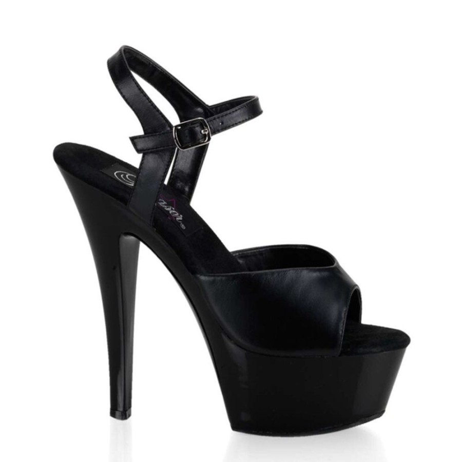 High Heels Pleaser | Pleaser Kiss-209 Black Leather/Black