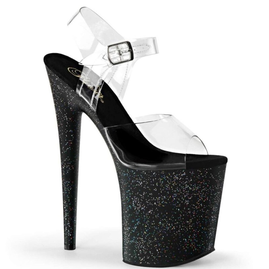 High Heels Pleaser | Pleaser Flamingo-808Mg Clear/Black