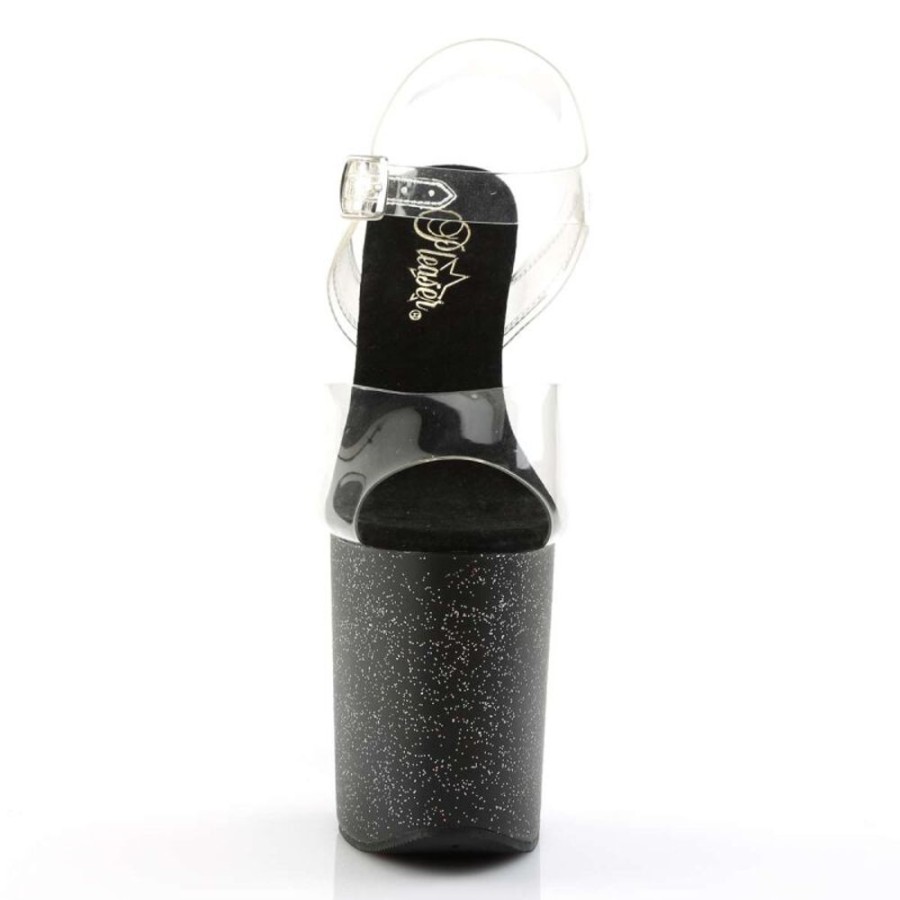 High Heels Pleaser | Pleaser Flamingo-808Mg Clear/Black