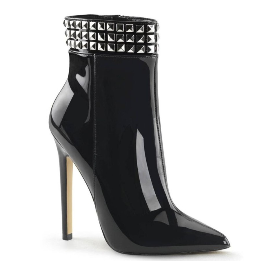 High Heels Pleaser | Pleaser Sexy-1006 Ankle Boots Patent Black