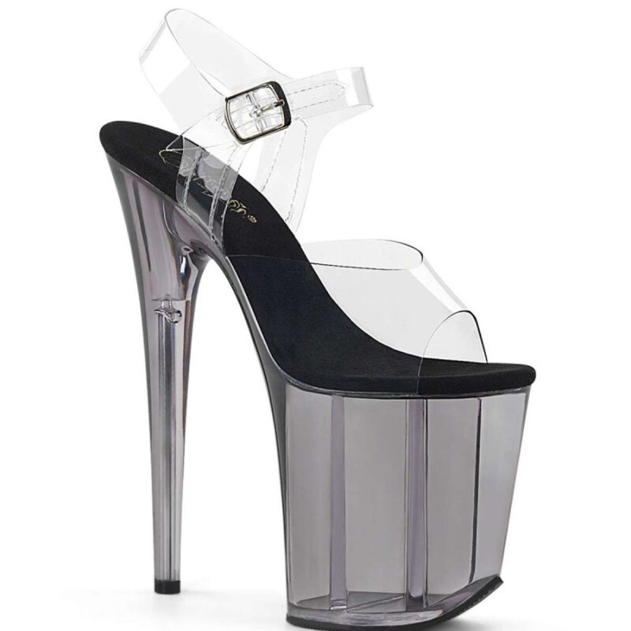 High Heels Pleaser | Pleaser Flamingo-808T Clear/Smoke Tinted