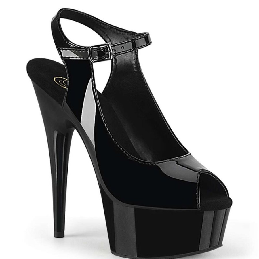 High Heels Pleaser | Pleaser Delight-655 Black Patent/Black