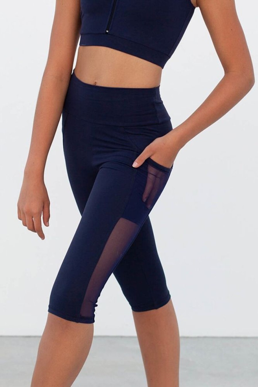 Pole Dance Wear Intermezzo | Intermezzo 3/4 Leggings Navy Blue