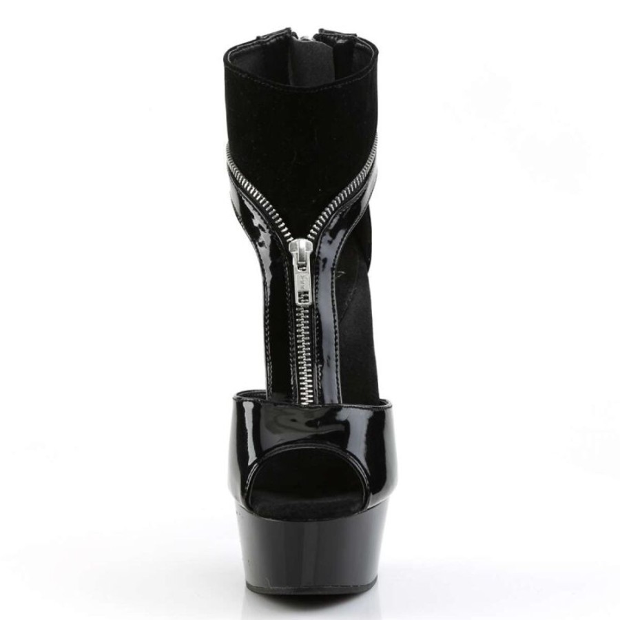 High Heels Pleaser | Pleaser Delight-690 Black Patent-Lamy/Black