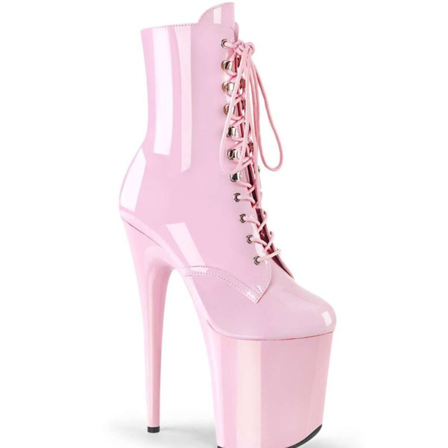 High Heels Pleaser | Pleaser Flamingo-1020 Baby Pink Patent/Baby Pink