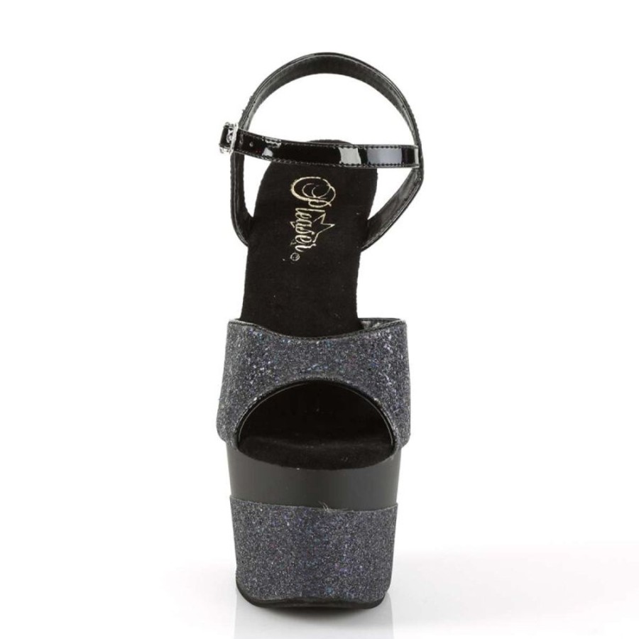 High Heels Pleaser | Pleaser Adore-709-2G Black Multi Glitter/Black Multi Glitter