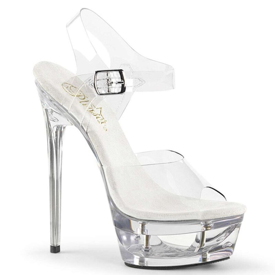 High Heels Pleaser | Pleaser Eclipse-608 Clear/Clear