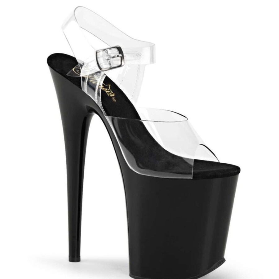 High Heels Pleaser | Pleaser Flamingo-808 Clear/Black