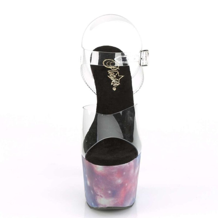 High Heels Pleaser | Pleaser Adore-708Refl Clear/Purple-Blue Reflective