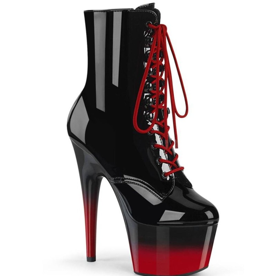 High Heels Pleaser | Pleaser Adore-1020Br-H Plateau Ankle Boots Patent Black