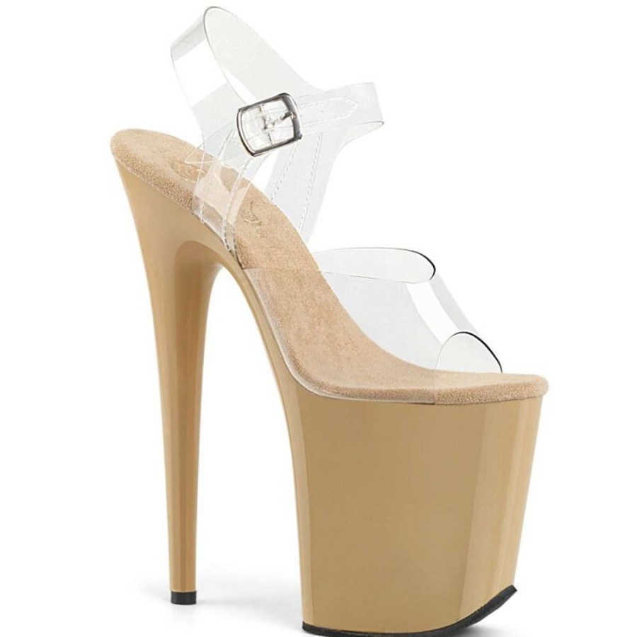 High Heels Pleaser | Pleaser Flamingo-808 Clear/Cream