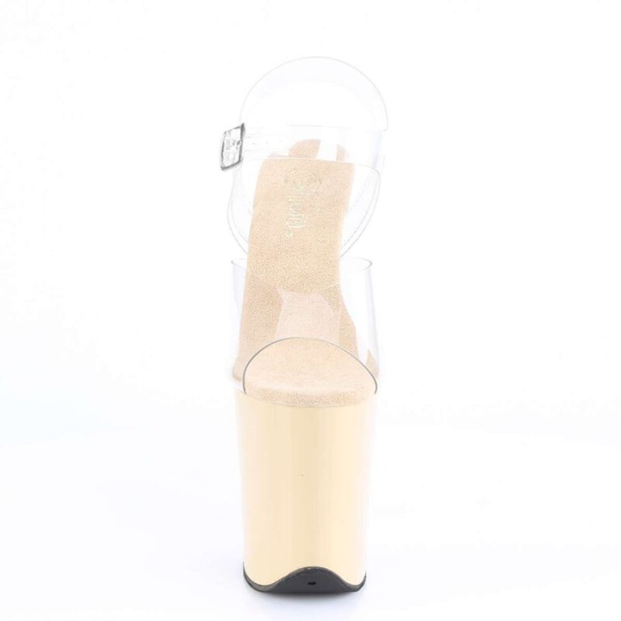 High Heels Pleaser | Pleaser Flamingo-808 Clear/Cream