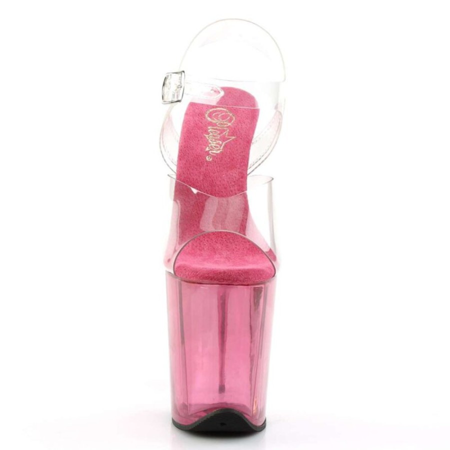 High Heels Pleaser | Pleaser Flamingo-808T Clear/Pink Tinted