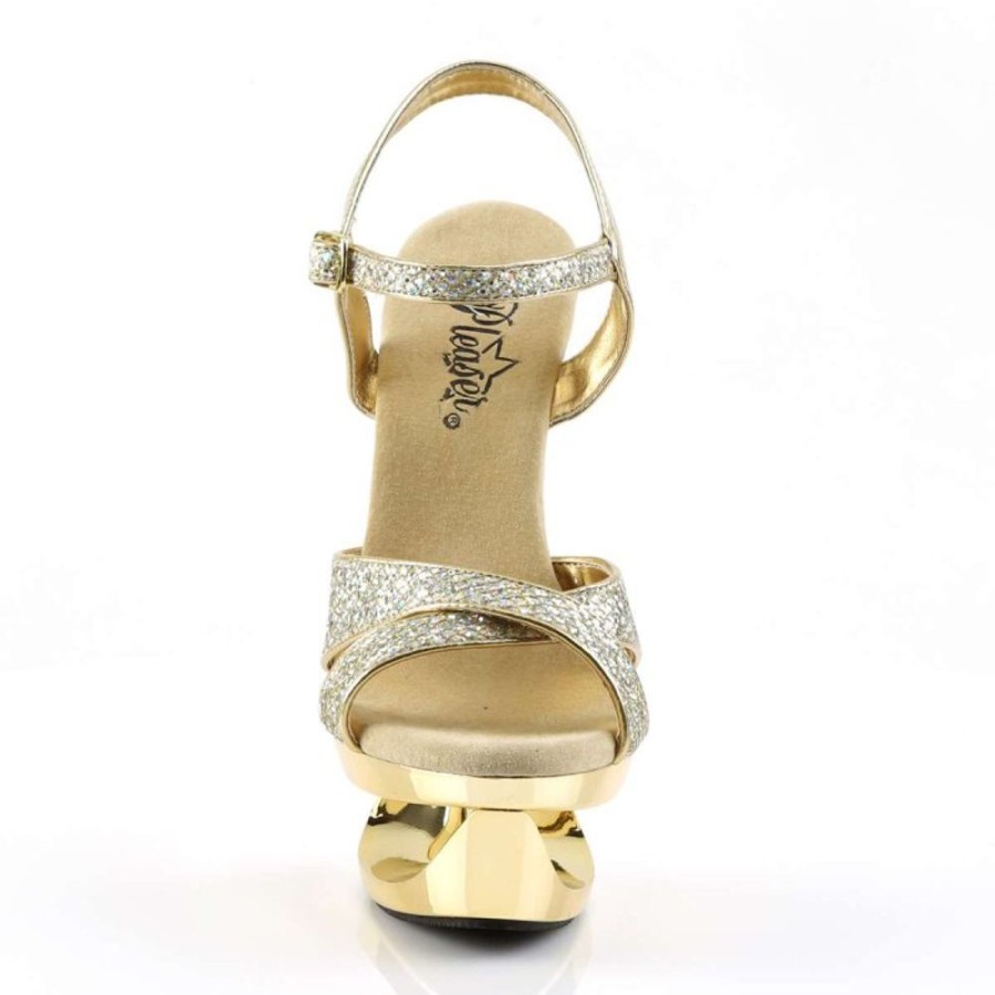 High Heels Pleaser | Pleaser Eclipse-619G Gold Multi Glitter/Gold Chrome