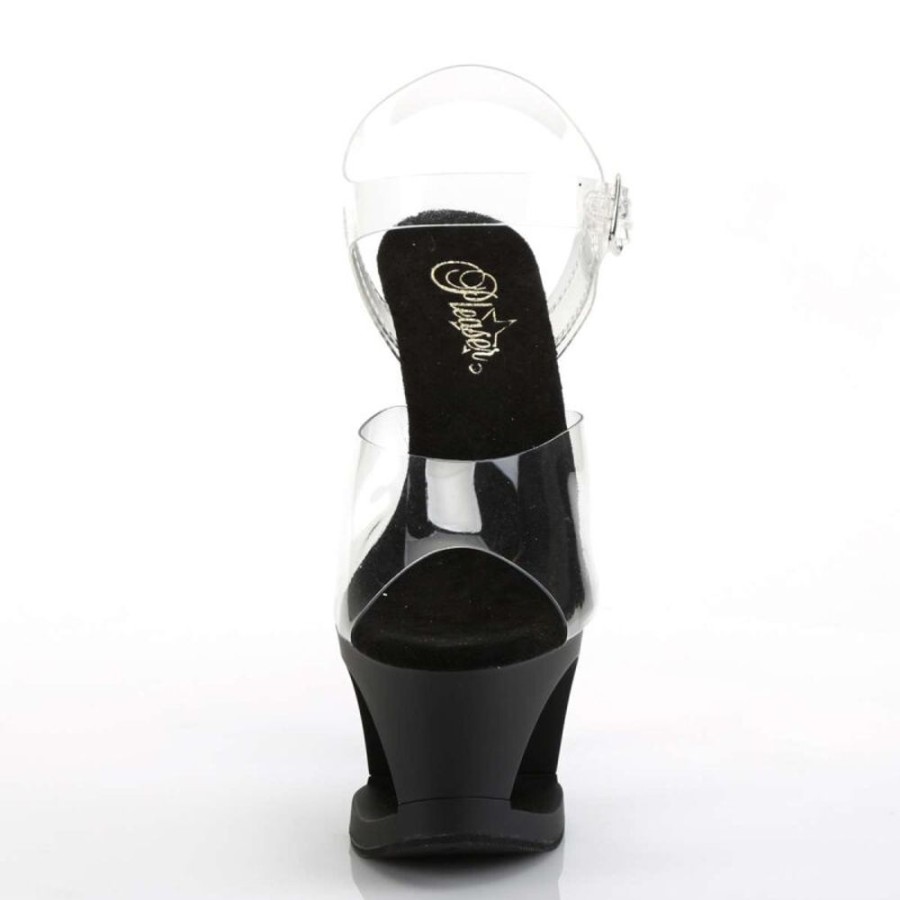 High Heels Pleaser | Pleaser Moon-708 Clear/Black Matte