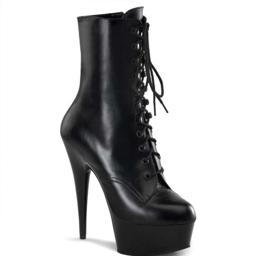 High Heels Pleaser | Pleaser Delight-1020 Black Leather/Black