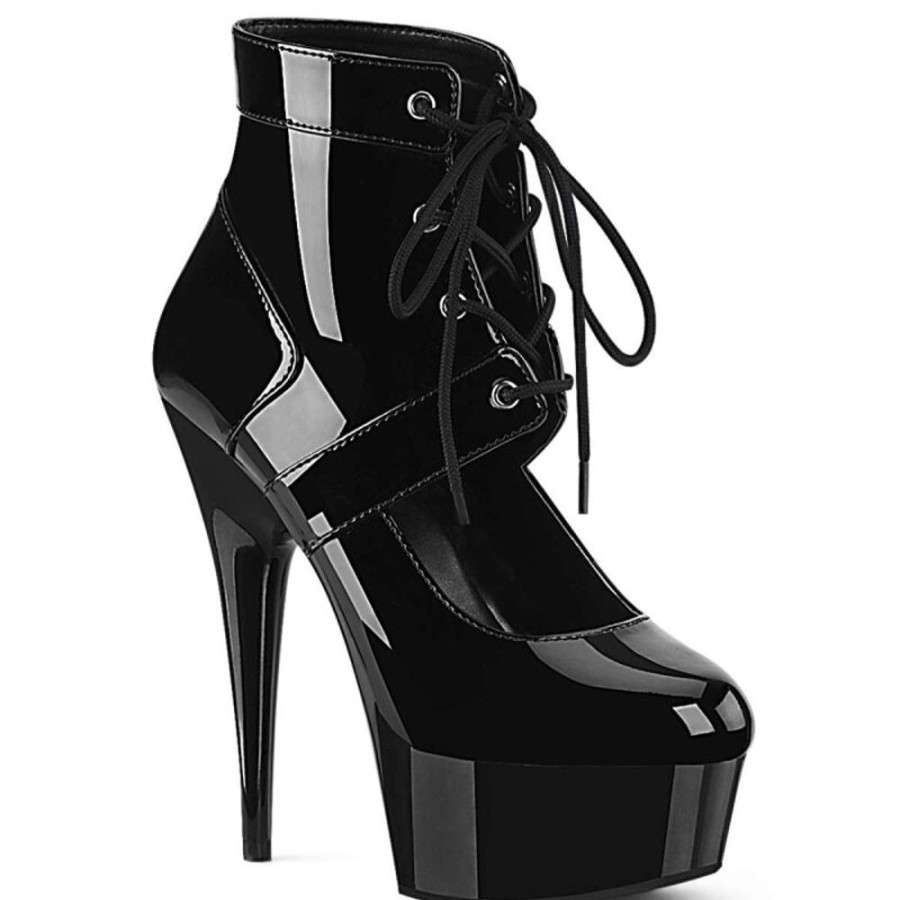 High Heels Pleaser | Pleaser Delight-688 Black Patent/Black