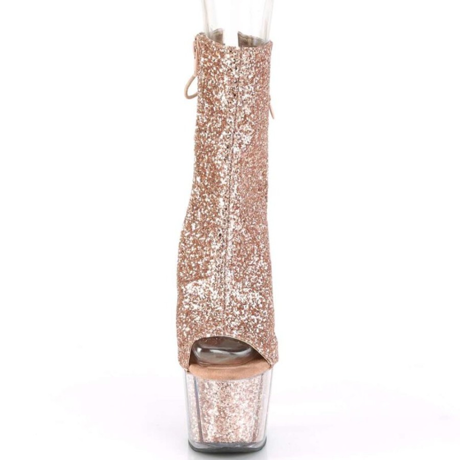 High Heels Pleaser | Pleaser Adore-1018G Rose Gold Glitter/Rose Gold Glitter