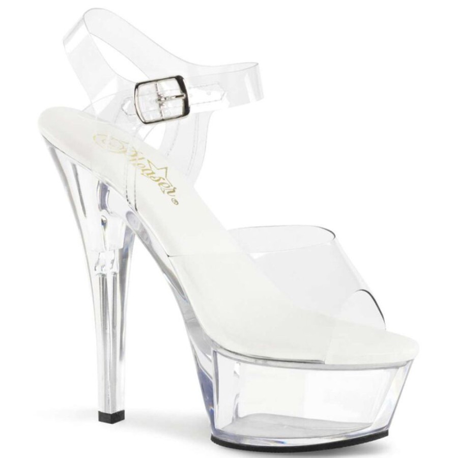 High Heels Pleaser | Pleaser Kiss-208Vl Clear/Clear