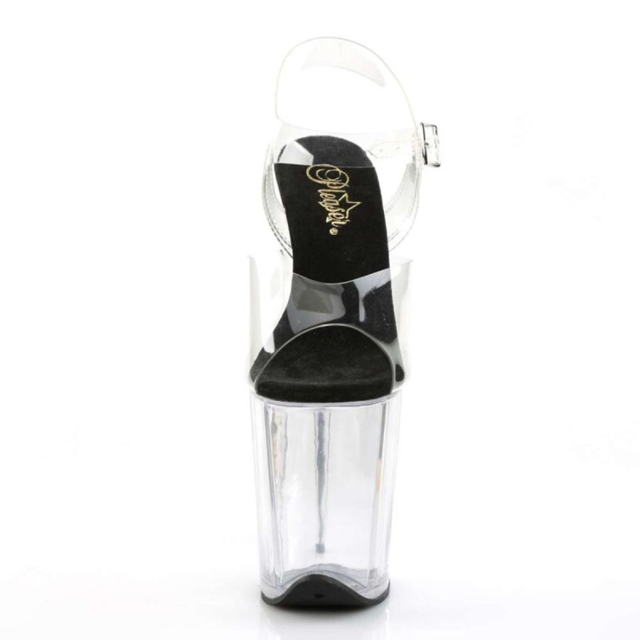 High Heels Pleaser | Pleaser Flamingo-808 Clear-Black/Clear