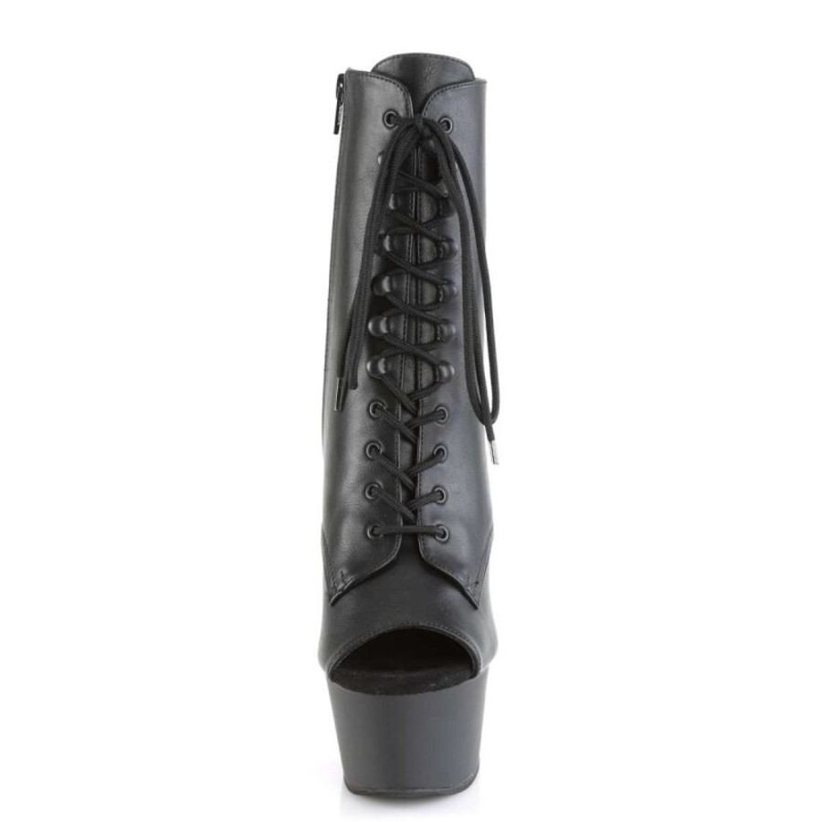 High Heels Pleaser | Pleaser Aspire-1021 Black Faux Leather/Black Matte