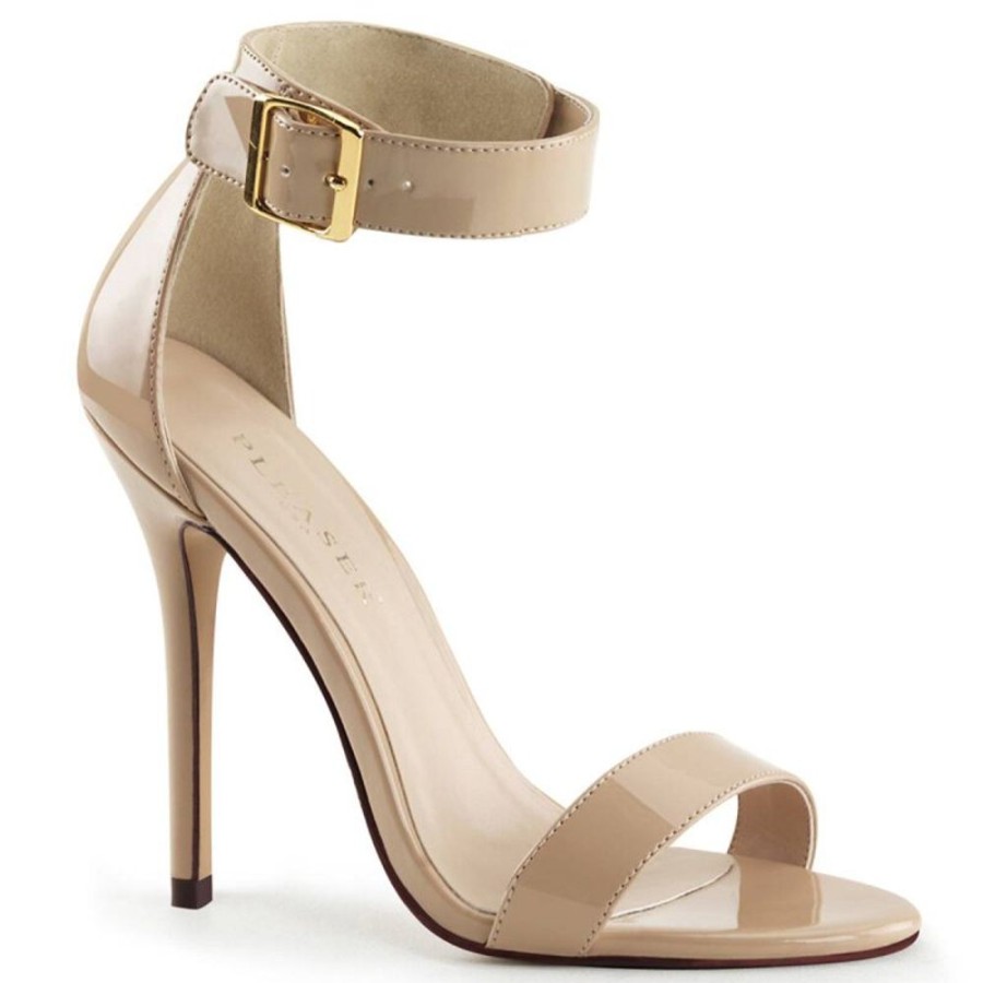 High Heels Pleaser | Pleaser Amuse-10 Plateau Sandalettes Patent Nude